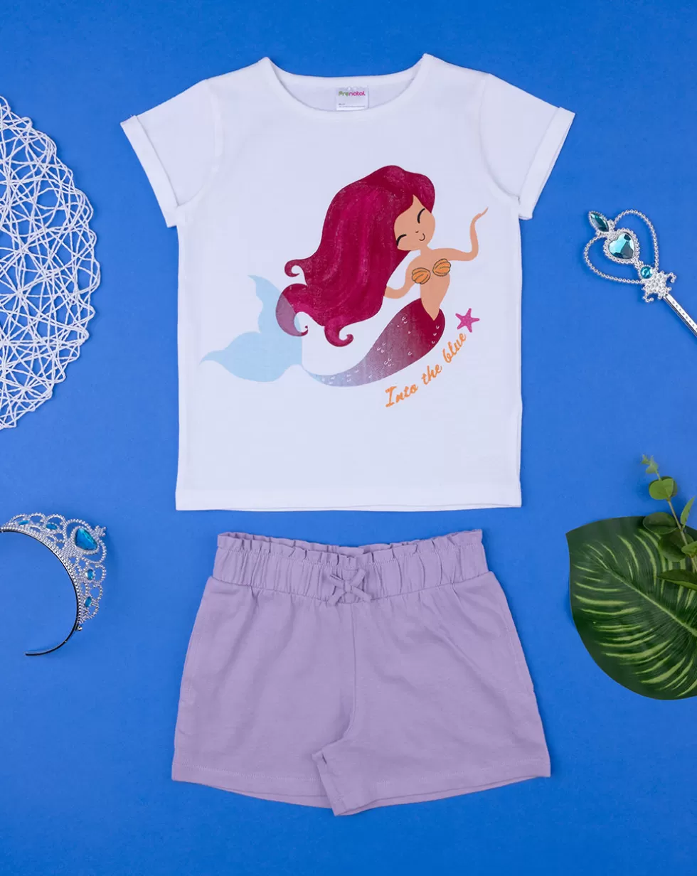 Set Bambina T-Shirt + Shorts "Sirenetta”-Prenatal Online