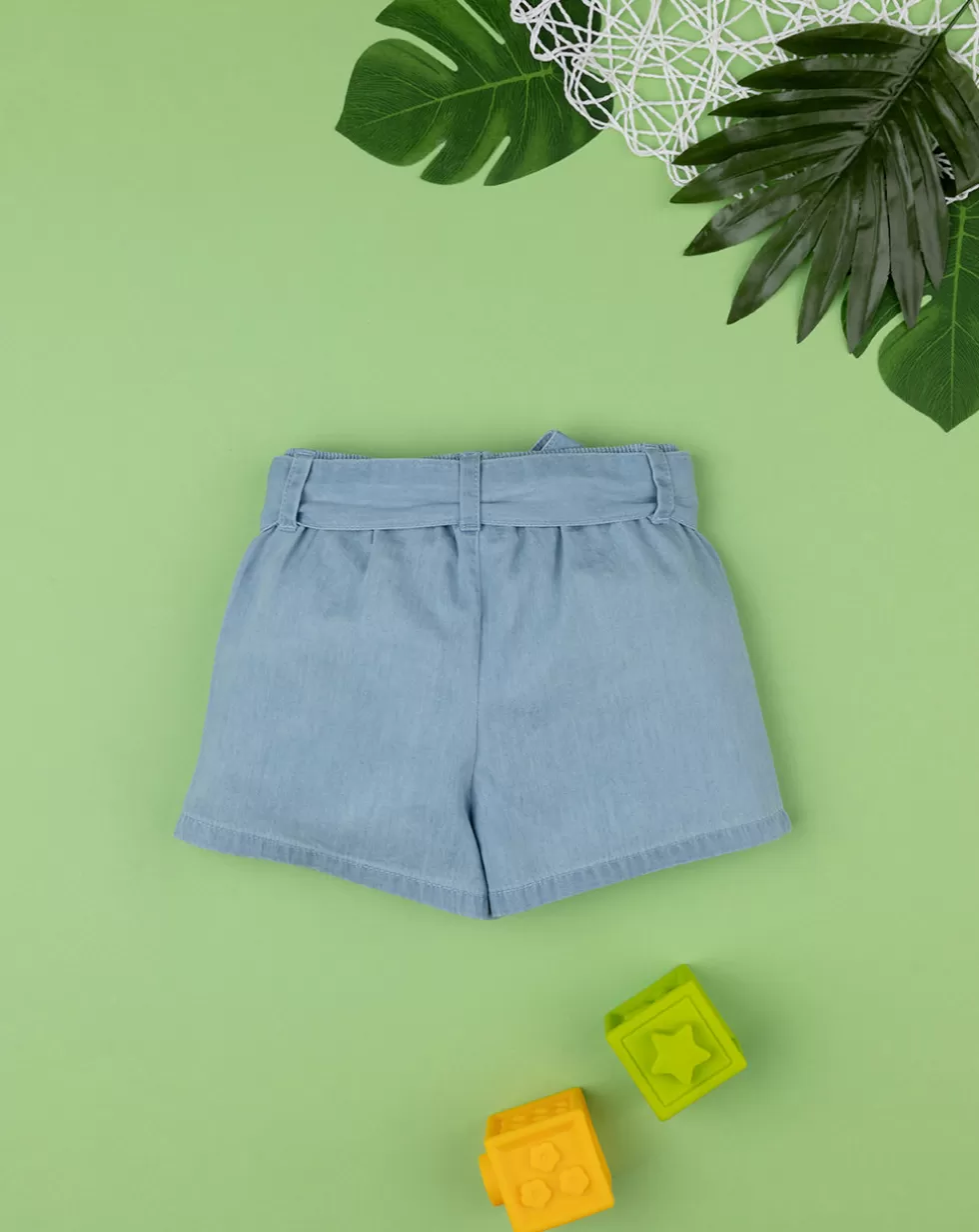 Short Chambray Bimba "Fiori”-Prenatal Store