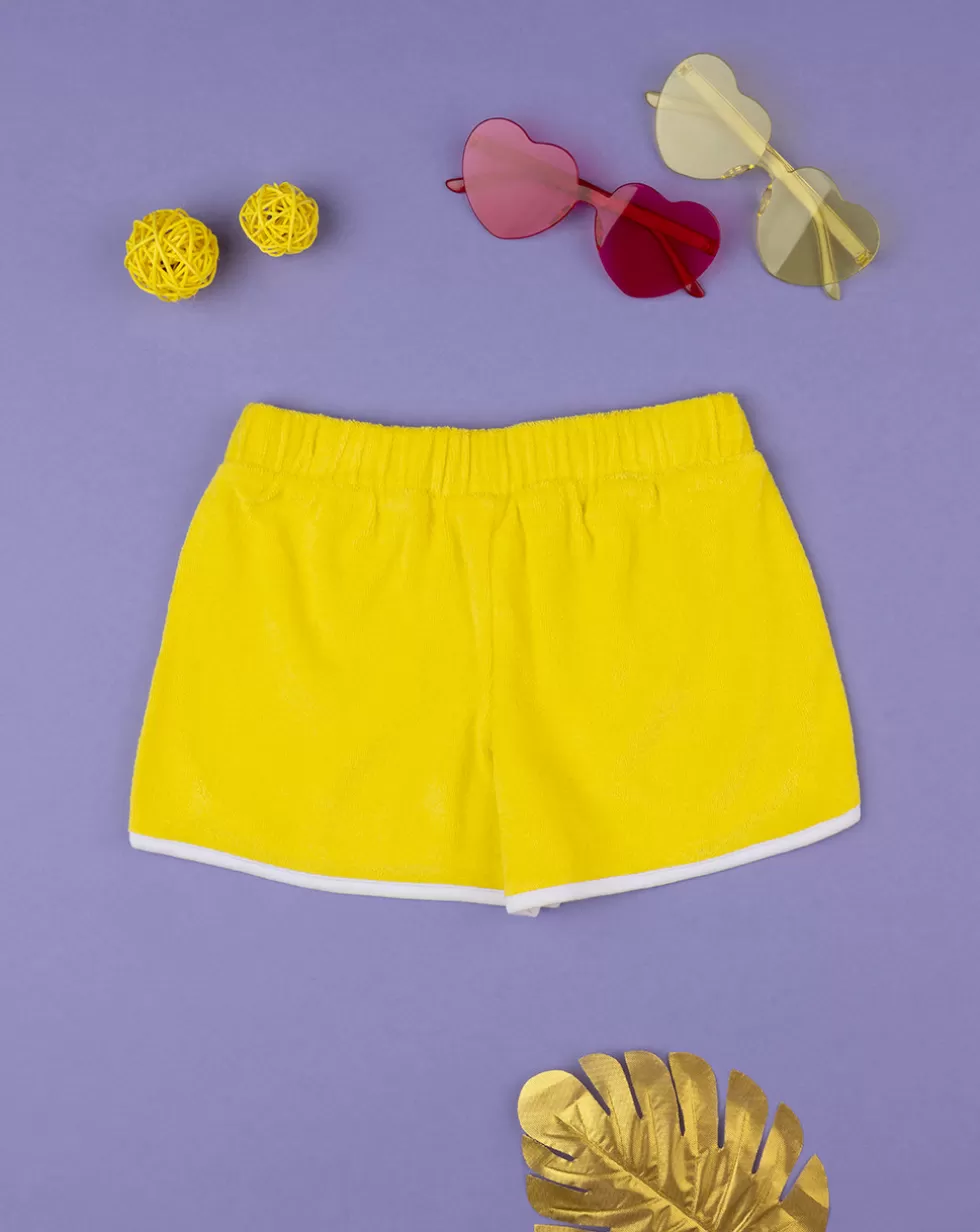 Shorts Bambina In Spugna Giallo-Prenatal Best