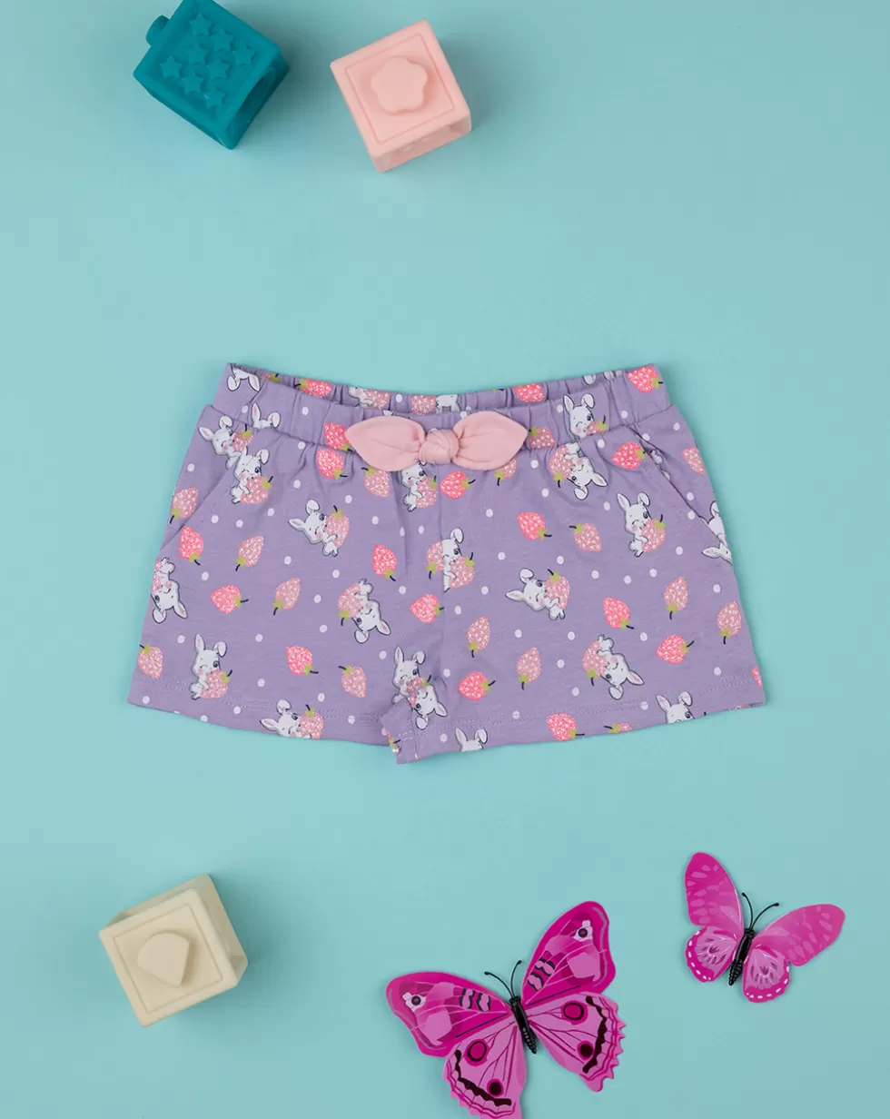 Shorts Bimba Lilla Con Fantasia Allover-Prenatal Cheap