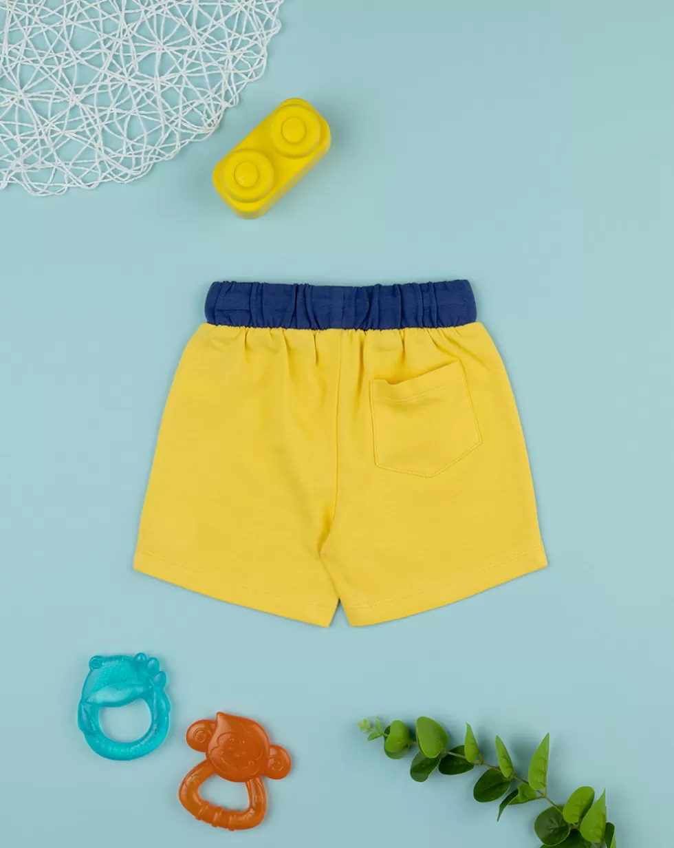 Shorts Bimbo Giallo/Blu-Prenatal Cheap