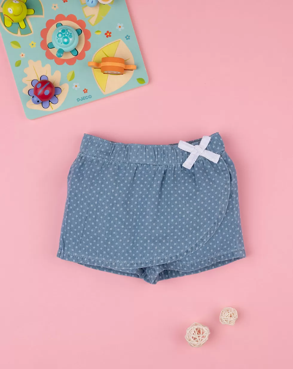 Shorts Chambray Bimba Blu Denim-Prenatal Best