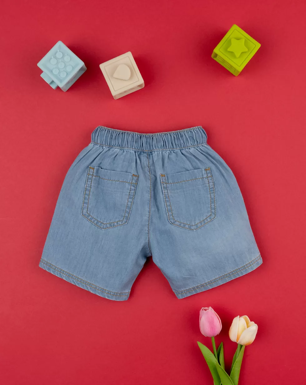 Shorts Chambray Bimbo Denim-Prenatal Cheap