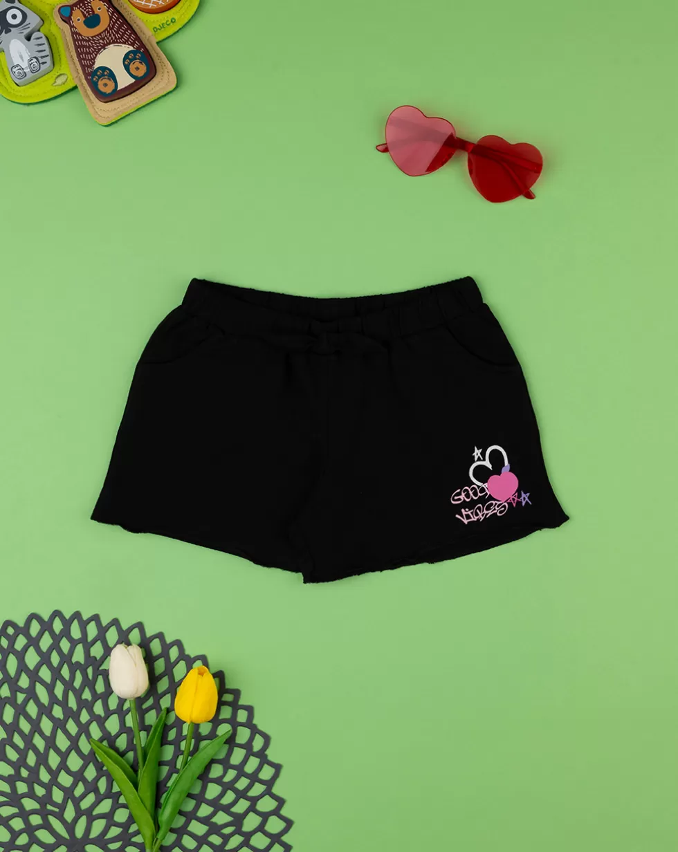 Shorts Felpati Bimba Nero-Prenatal Clearance