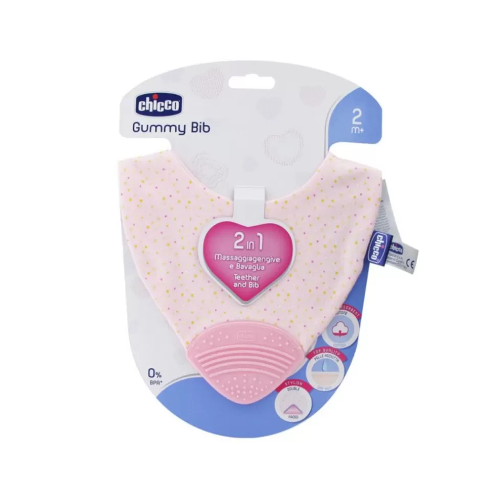 Teether Gummy Bib Rosa-Chicco Sale