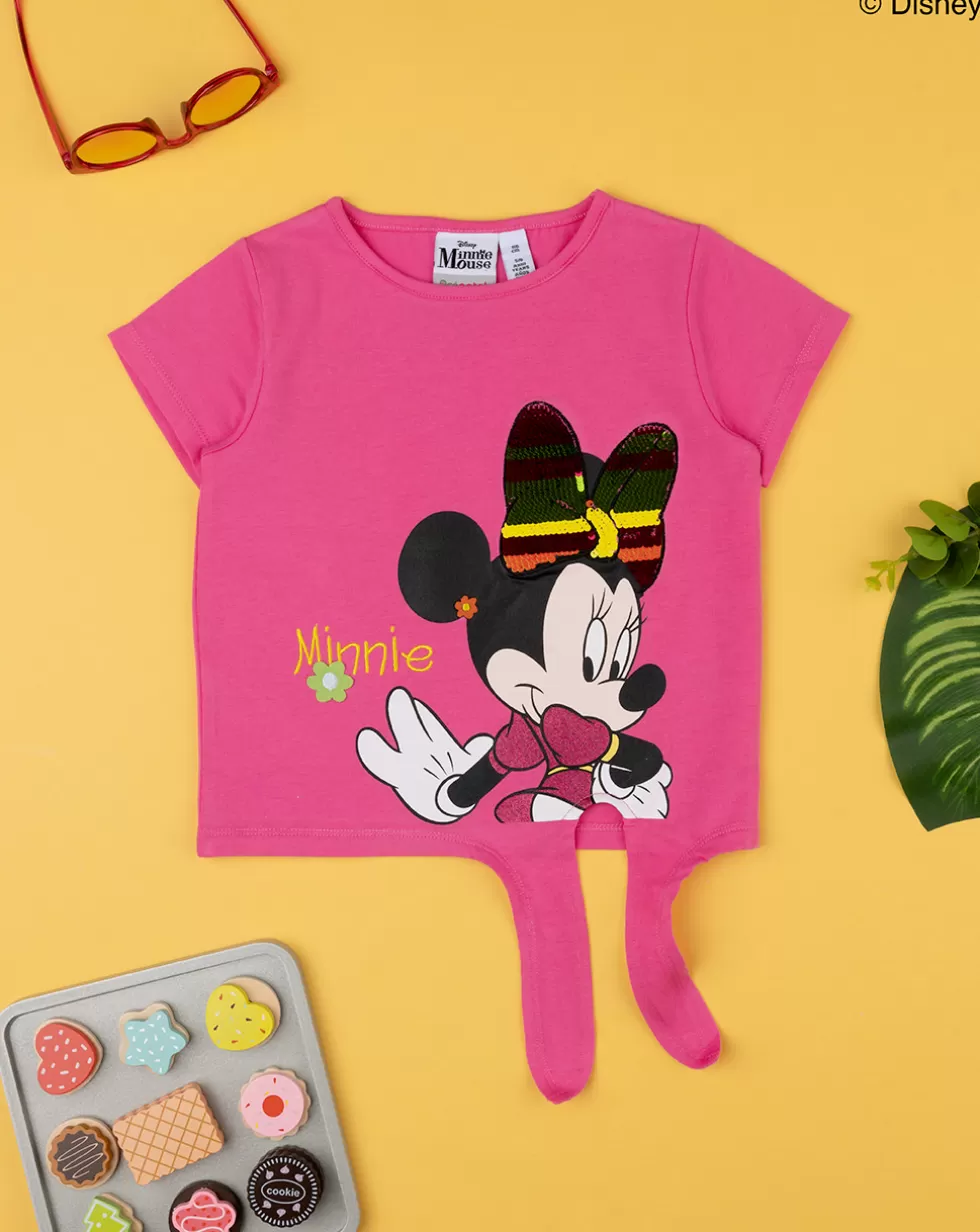 T-Shirt Bambina Disney Minnie Con Nodo-Prenatal Hot