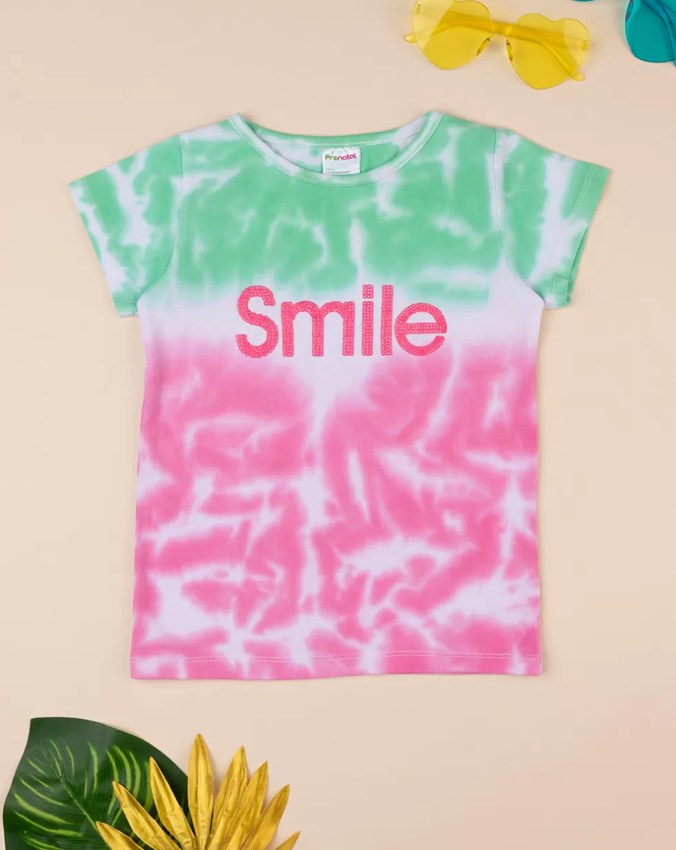 T-Shirt Bambina Tie-Dye "Smile”-Prenatal Online