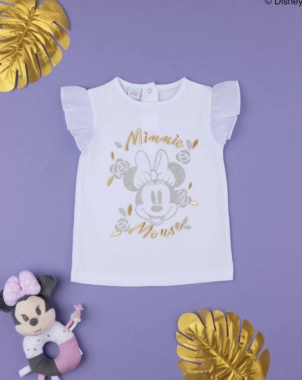 T-Shirt Bimba "Minnie Dorata” Organic Cotton-Prenatal Flash Sale