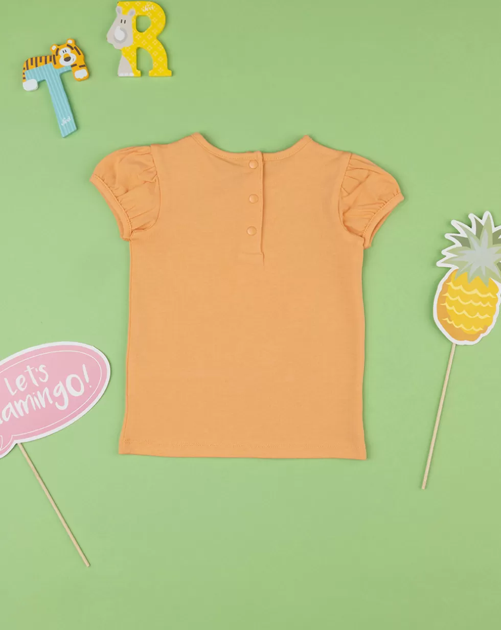 T-Shirt Bimba Orange Organic Cotton-Prenatal Cheap