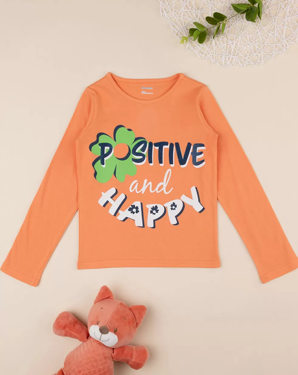 T-Shirt Bimba Orange "Positive”-Prenatal Clearance