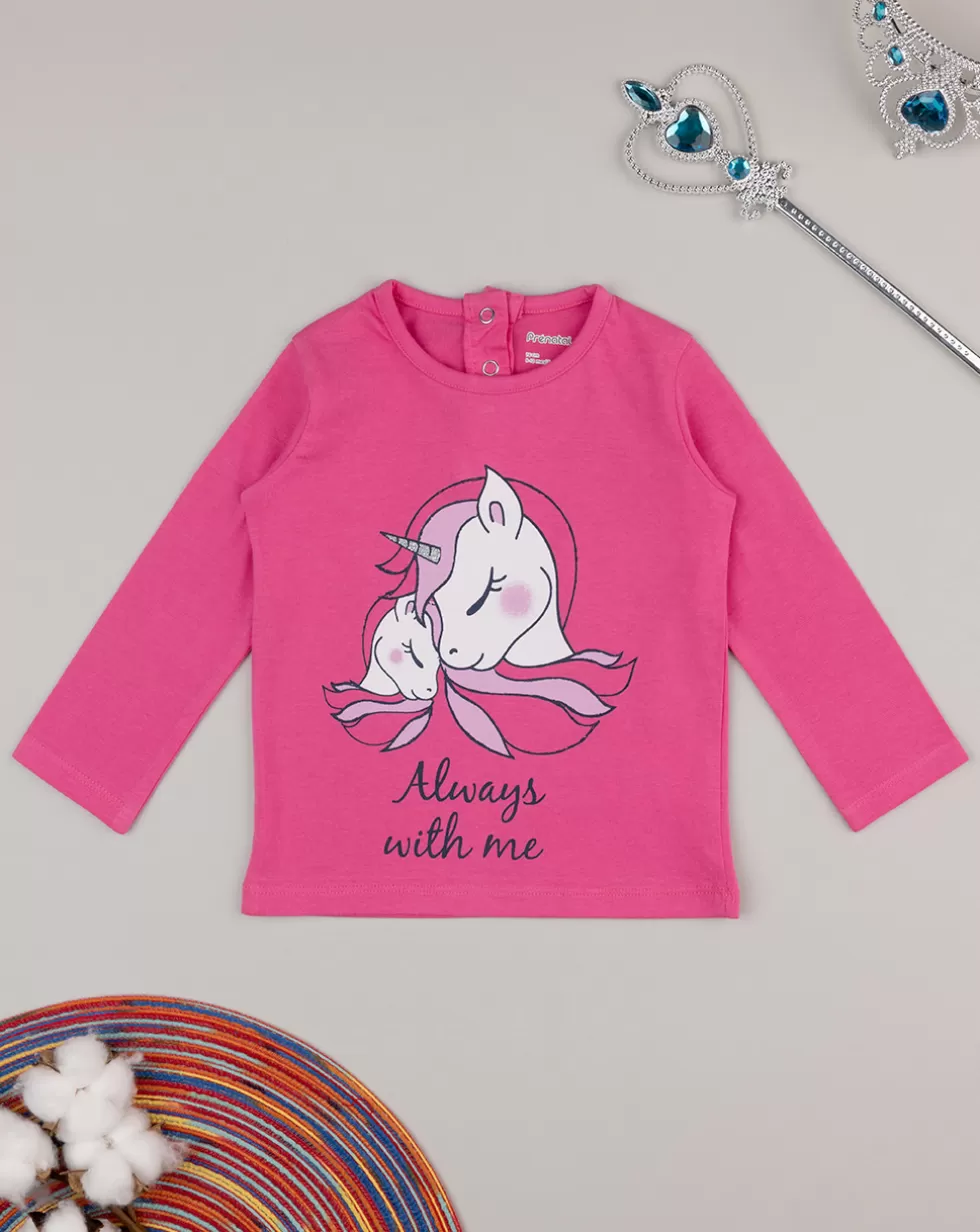 T-Shirt Bimba Rosa "Unicorno”-Prenatal Best Sale