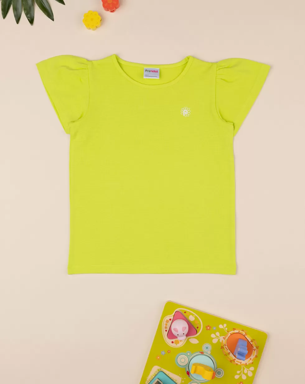 T-Shirt Bimba Verde Maniche Corte Basic-Prenatal Outlet