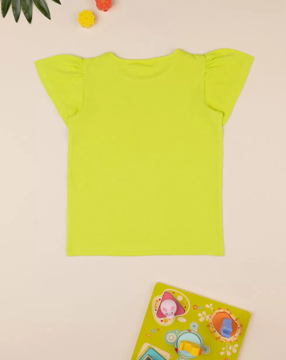 T-Shirt Bimba Verde Maniche Corte Basic-Prenatal Outlet