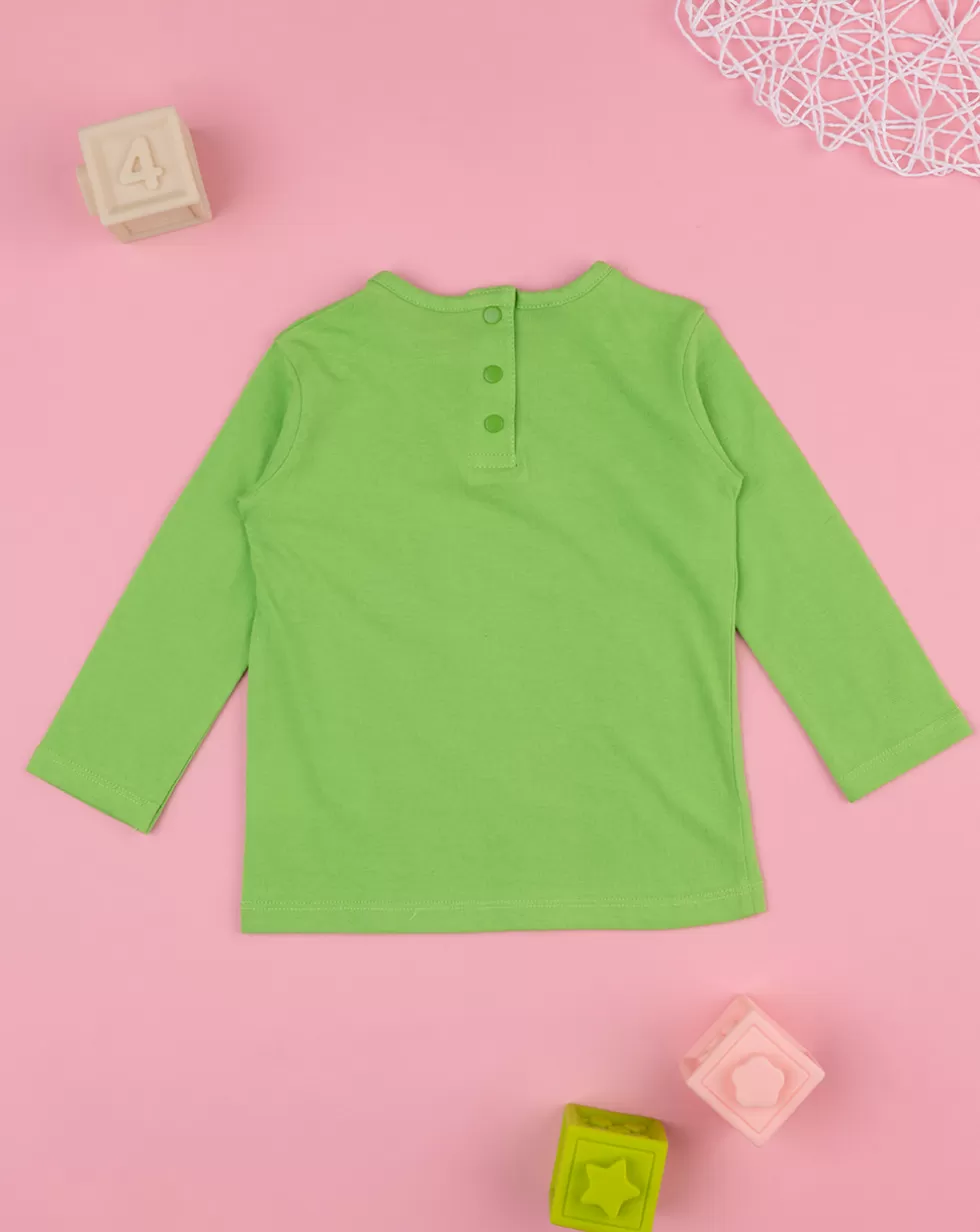 T-Shirt Bimba Verde "Teddy”-Prenatal Cheap