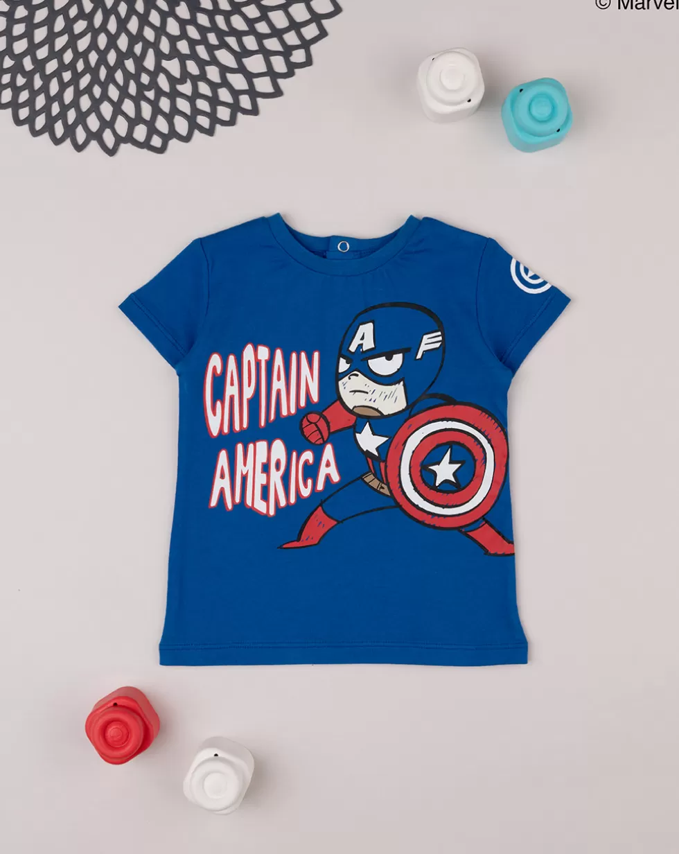 T-Shirt Bimbo Blu "Capitan America”-Prenatal Store