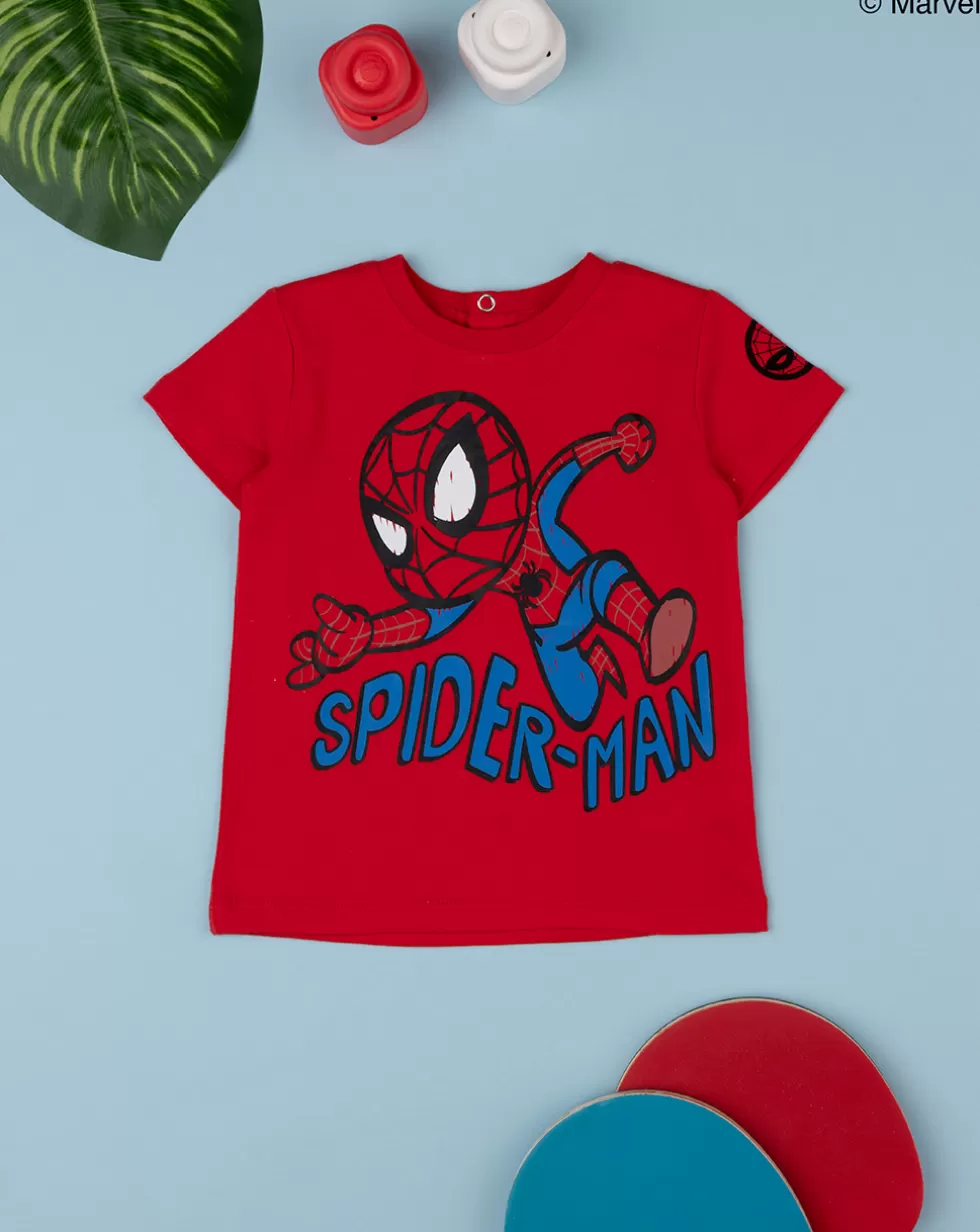 T-Shirt Bimbo "Spiderman” Rossa-Prenatal Store