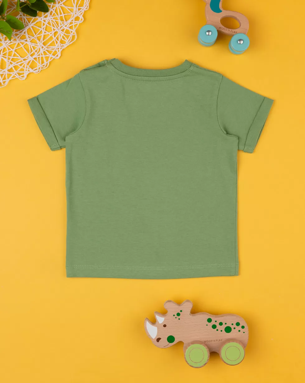 T-Shirt Bimbo Verde "Dinosauri”-Prenatal Hot