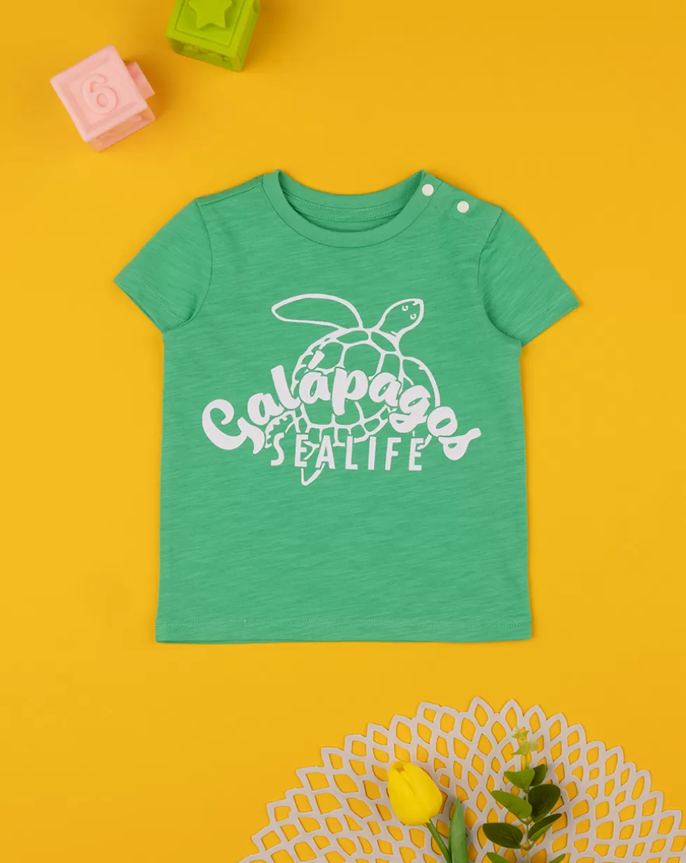 T-Shirt Bimbo Verde "Galapagos”-Prenatal Best