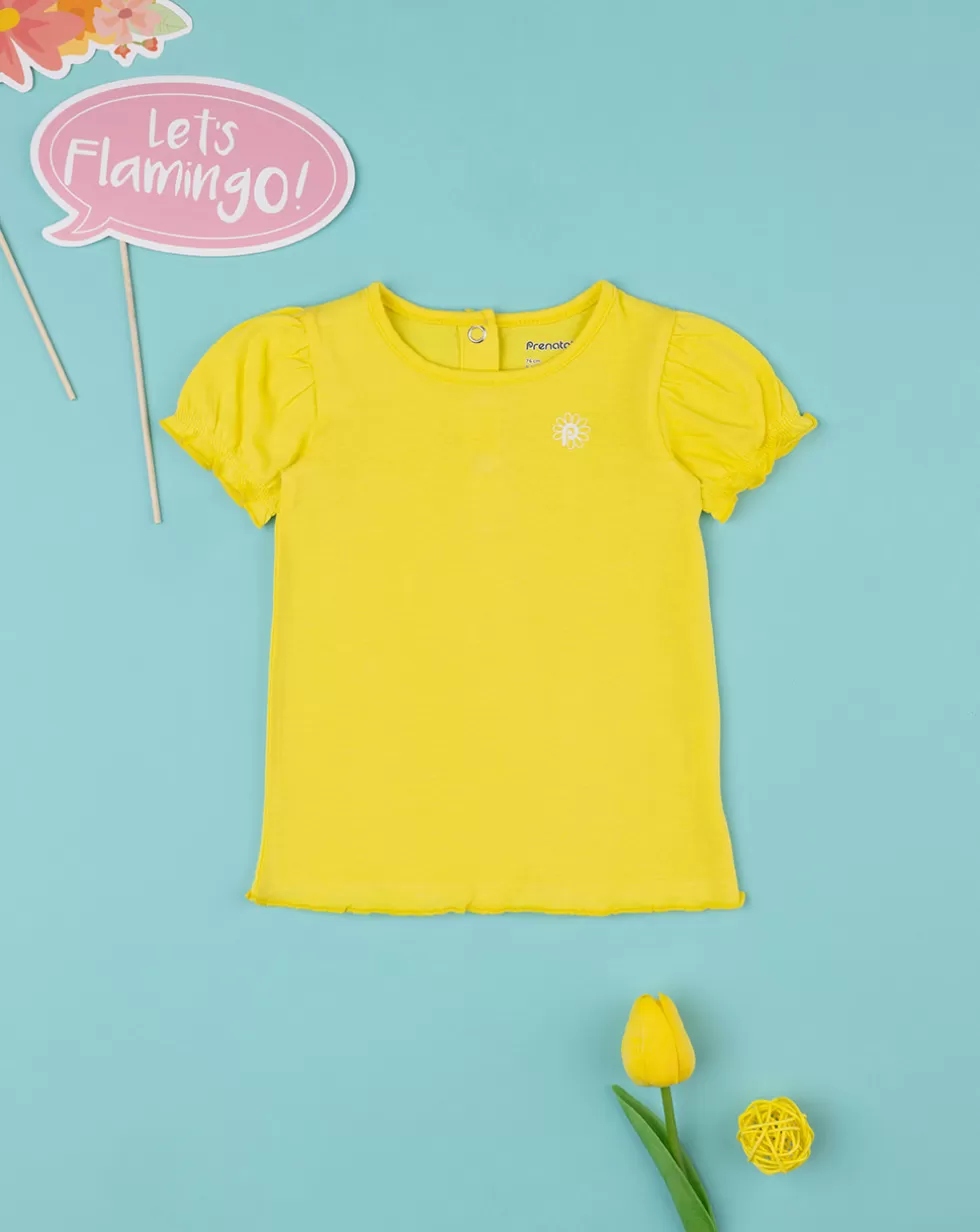 T-Shirt Maniche Corte Bimba Gialla-Prenatal Best