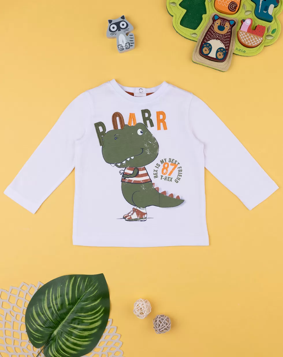 T-Shirt Maniche Lunghe Bimbo "Dino”-Prenatal Discount