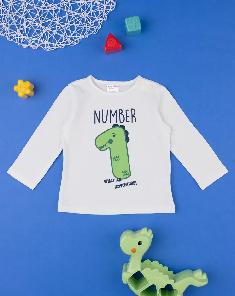 T-Shirt Maniche Lunghe Bimbo "Number One”-Prenatal Shop