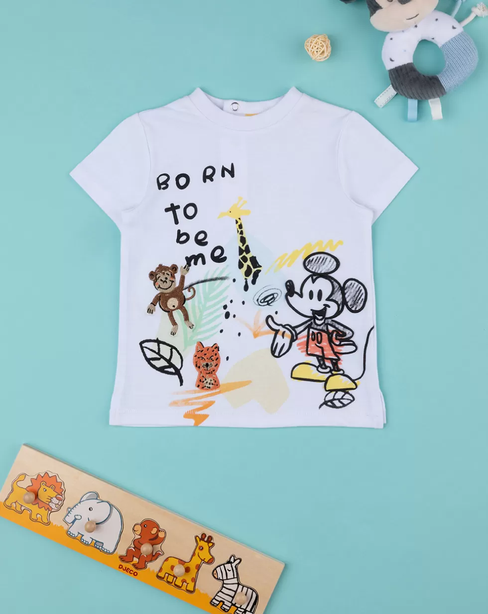 T-Shirt Mezze Maniche Bimbo Disney Topolino-Prenatal Sale