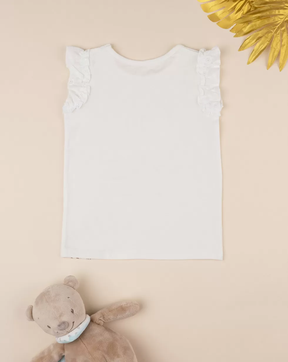 T-Shirt Senza Maniche Bambina Oeko-Tex Animalier-Prenatal Flash Sale